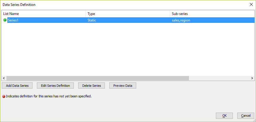 The Data Series Definition Dialog